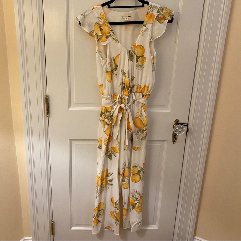For Love & Lemons Lemon Print Jumpsuit